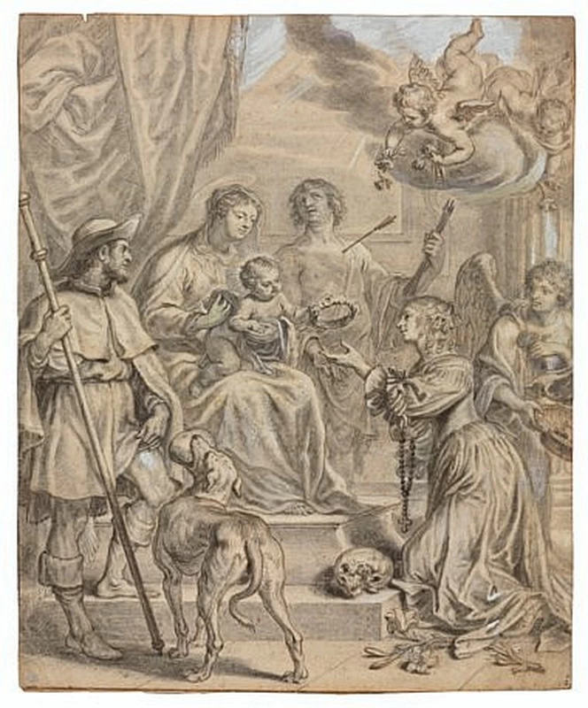 La Vergine e il Bambino, con i Santi Rocco e Sebastiano